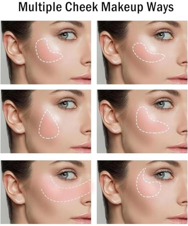 Oil Control Air Cushion Blush Natural Matte Cheek Blush Highly Pigmented Long Lasting Single Color Powder Blush for Cheeks with Soft Mushroom Puff - Buy Online on GoSupps.com