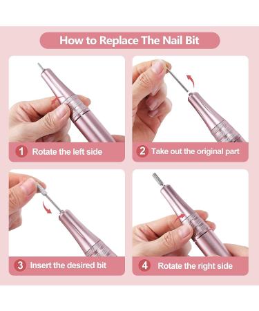 Rechargeable Electric Nail Drill Set | 35000 RPM Professional Portable Nail Drill for Acrylic Nails | 3 in 1 Kit with UV LED Lamp | Manicure Tools for Home Salon - Buy Online on GoSupps.com