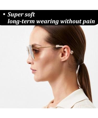 6 Pairs Anti-Slip Silicone Glasses Brackets - Repair & Support for Short-Sighted Glasses & Sunglasses (Black & Transparent) - Buy Online on GoSupps.com