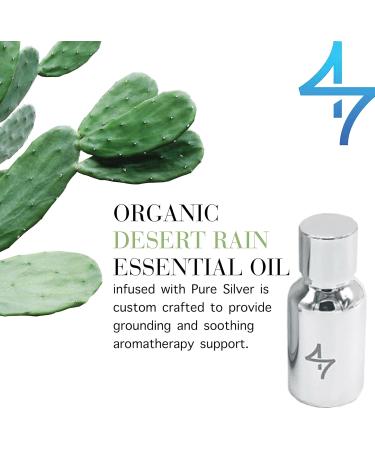 TRU47 Grounding & Earthing Products | Silver Infused Organic Essential Oil | Desert Rain 0.5 Fl Oz | Unique Aromatic Escapes - Buy Online on GoSupps.com