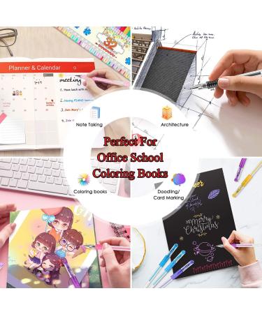 Caliart Gel Pens Set - 32 Colors, Fine Point Markers for Adult Coloring, Drawing, Crafting - 40% More Ink - Ideal for Kids, Journaling, Scrapbooking - Buy Online on GoSupps.com