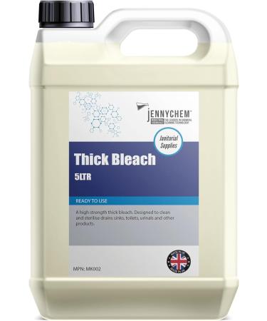 Professional High Strength Thick Bleach Liquid (4 x 5L) Clean & Fresh Scented Cleaning Liquid Strong Bulk Bleach for Tough Cleaning & Sterilising - for Drains Toilets Sinks & More - Buy Online on GoSupps.com