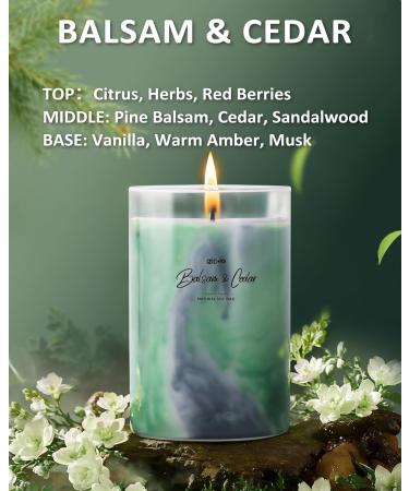 IZIDDO Balsam & Cedar Aromatherapy Candle - 15oz Handcrafted Natural Candle | Long Lasting 90 Hour Burn | Perfect Gift for Home & Special Occasions - Buy Online on GoSupps.com