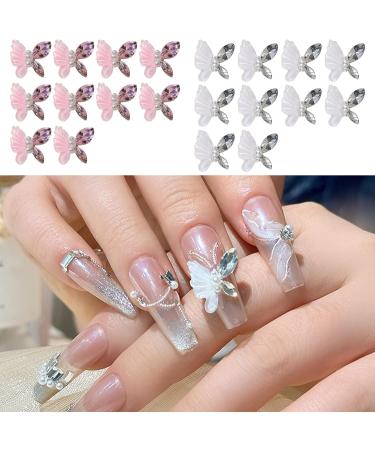 10x/pack Butterfly Shape Nail Charms 3D Charms Decorative Nail Supplies Manicure Accessories  - Buy Online on GoSupps.com