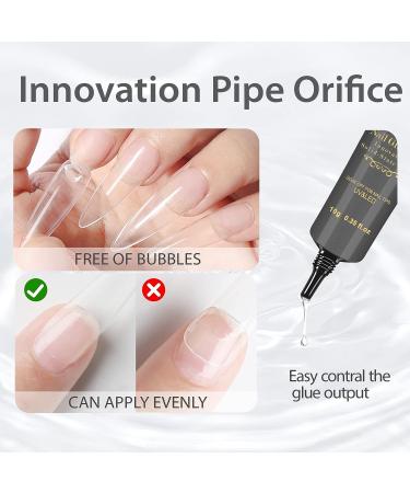 UNA GELLA Solid Nail Glue Gel 10ml | Super Strong Nail Glue for Acrylic Nails | Lamp Curing Needed | Soak Off Gel for Nails Extension | 1pcs - Buy Online on GoSupps.com