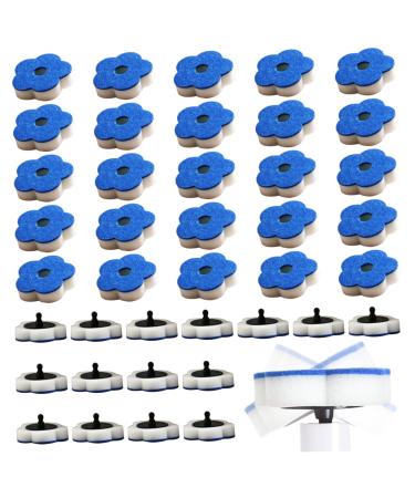 Disposable Toilet Brush 40Pcs Toilet Wand Refills Disposable Toilet Brush Refills Toilet Scrubber Refill Toilet Brush Replacement Refills with Cleaning Solution