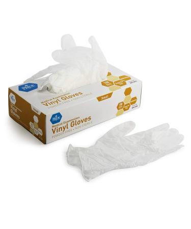 Medpride Vinyl Exam Gloves Small (100-Count) - Latex-Free, Disposable, Ultra-Strong, No Powder - Buy Online on GoSupps.com