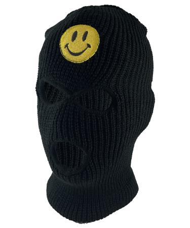 Gravity Threads Smile Face 3-Hole Ski Mask One Size Classic - Black