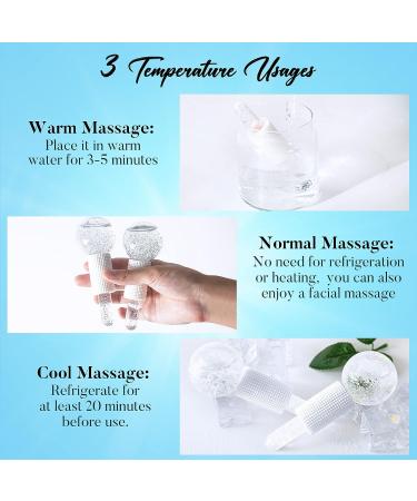 Facial Cooling Ice Globes - 2 Pcs for Face & Eyes | Puffiness Relief & ASMR Water Globes - Buy Online on GoSupps.com
