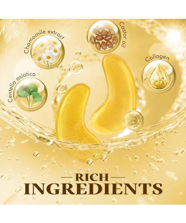 Under Eye Patches for Dark Circles & Puffy Eyes - 20 Pairs Golden Eye Masks to Reduce Wrinkles & Relieve Undereye Bags | Skincare Treatment for Adults - Buy Online on GoSupps.com