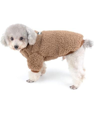 Zunea Winter Coat for Small Dogs - Fleece Warm Dog Sweater & Jacket for Puppies Chihuahuas Cats - Stylish Brown XX-Large (1 Pack) - Buy Online on GoSupps.com