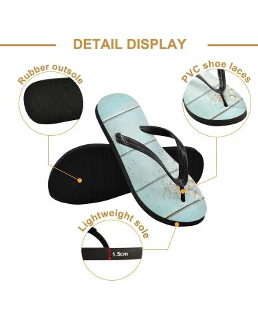 Mnsruu Wooden Flip Flops - Starfish Shell Design for Home Hotel Spa & Travel | Comfortable Unisex Footwear - Buy Online on GoSupps.com