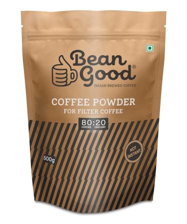Bean Good South Indian Filter Coffee Powder 500g - Strong 80% Arabica Robusta Coffee & 20% Chicory Blend