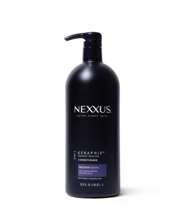 Nexxus Keraphix ProteinFusion Conditioner with Keratin Protein and Black Rice for Damaged Hair 33.8 oz