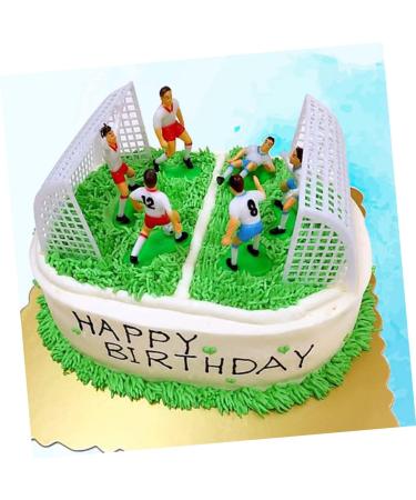 COLLBATH 8pcs First Pastel Party Decorations Soccer Cake Topper Flag Football Ornament Cocktail Picks Capacillos Para Cupcake Cake Decorating Figurine Soft Birthday Party Supplies - Buy Online on GoSupps.com