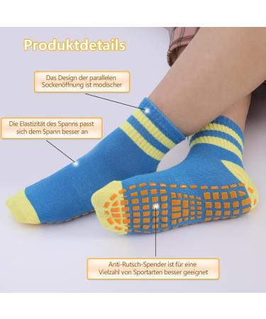 Buy NewoFview 5 Pairs Anti-Slip Yoga & Pilates Socks for Women - Non-Slip Workout Socks EU 35-39 - Colorful Sports Socks for Home & Dance - Buy Online on GoSupps.com