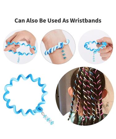 Manuqia Colorful Braided Rubber Hair Twister Clips - 12 PCS | Hair Styling Accessories for Girls & Women | Elastic Hair Rope | Cute Hairband for Kids - Buy Online on GoSupps.com