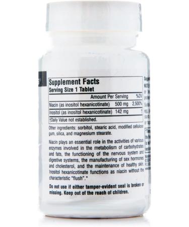 Source Naturals No-Flush Niacin 500mg - 60 Tablets for Cardiovascular Support - Buy Online on GoSupps.com