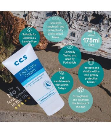 CCS Swedish Foot Care Cream 175ml - Intensive Moisturizing & Repair Formula for Soft Smooth Feet - Soothes Dry Cracked Heels - Professional Foot Care Solution - Buy Online on GoSupps.com