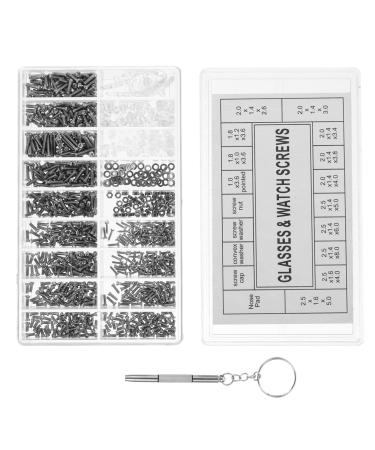 Homsfou tweezers Repair sets of glasses glasses 1 set glasses screws glasses repair Tool set sunglasses screw tools silver for screw precision tools
