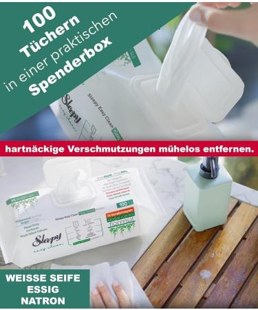 Clearfee Set: Original Sleepy Wet Wipes - 100 XXL Disposable Cleaning Towels (6 Pieces) | Strong & Large Surface Cleaners for International Shipping - Buy Online on GoSupps.com
