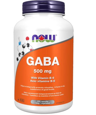 NOW Supplements 5-HTP (5-Hydroxytryptophan) 200mg Plus Tyrosine | GABA (Gamma-Aminobutyric Acid) 500mg Bundle 5-HTP + GABA 500mg Plus Vitamin B6 - Buy Online on GoSupps.com