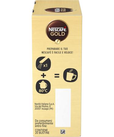  Nescafe NESCAF Gold Instant Coffee 20 sachets 34 g - Buy Online on GoSupps.com