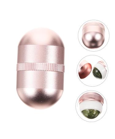 MAGICLULU Jade Roller & Facial Massager - Ice Roller Tool for Puffiness Relief | Portable Skincare Solution in Pink Metal - Buy Online on GoSupps.com