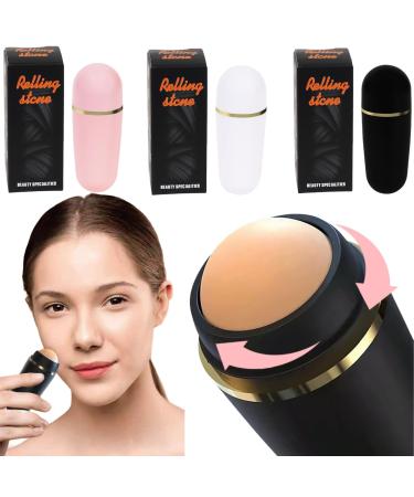 Volcanic Roller Oil Absorbing Roller Facial Roller with Volcanic Stone Oil Absorbing Roller for Face Reusable Volcanic Solution Absorbent Roller for Face For Oily Skin and T Zone