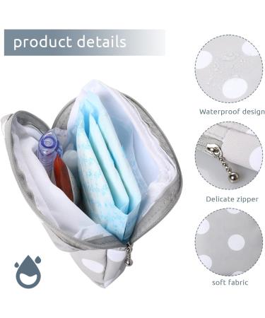 3PCS Period Bag and Menstrual Pad Storage Pouch Set - Portable & Reusable Sanitary Napkin Bags for Women and Teen Girls - Buy Online on GoSupps.com