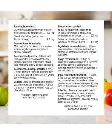 Webber Naturals Glucosamine Chondroitin Double Strength 140 Caplets Helps Relieve Joint Pain Associated with Osteoarthritis - Buy Online on GoSupps.com