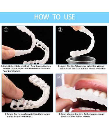 Jiazhou Hub 2 Pairs Prostheses - High-Quality Fake Teeth & Immediate Veneers for a Stunning Smile - Buy Online on GoSupps.com