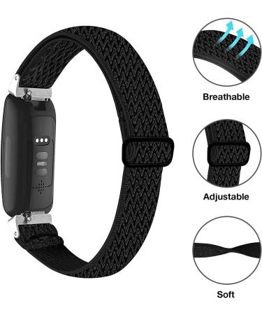 3 Pack Adjustable Fitbit Inspire 2 Bands - Ethnic Blue, Arrow Green, Red | Compatible with Fitbit Inspire HR/Inspire - Soft Loop Nylon Fabric Straps for Women/Men - Buy Online on GoSupps.com