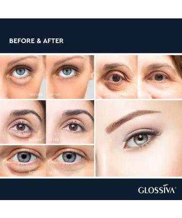 Glossiva Eye Gel with Hyaluronic Acid for Wrinkles, Dark Circles & Puffiness - Hydrating & Firming Formula for Under Eye Bags - 1.7 Fl Oz - Buy Online on GoSupps.com