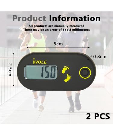 Buy 3D Pedometer - 2 Pack Mini Stepping Counter with Clip & Lanyard | Portable & App-Free for Seniors | Ideal for Walking Hiking & Sport Training - Buy Online on GoSupps.com