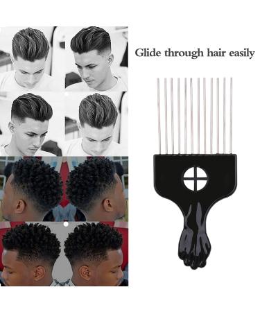 Metal Afro Hair Pick Comb - Detangle Wig Braid Styling Comb (1 Pack) - Buy Online on GoSupps.com