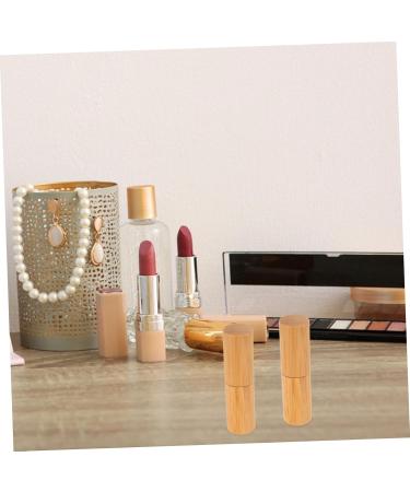  TOVINANNA 2 Pieces DIY Bamboo Lipstick Tubes Empty and Refillable Lip Balm Containers for Makeup Portable Lip Gloss Holders Lip Balm - Buy Online on GoSupps.com