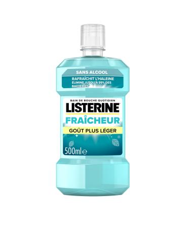 Listerine Listerine | Lighter Taste Fresh Mouthwash (500 ml bottle) Alcohol-free daily oral care Mouthwash for long-lasting fresh breath