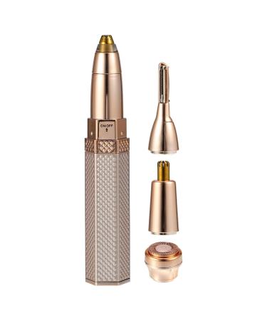VOCOSTE 1 Piece Eyebrow Trimmer for Women 4 in 1 Eyebrow Razor Rose Gold Tone