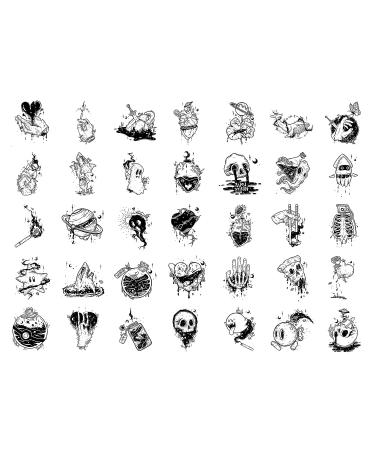 35pcs Unique Art Temporary Tattoo Set | Skin-Safe American Brand | Detachable, Waterproof & Durable | Roarhowl - Buy Online on GoSupps.com