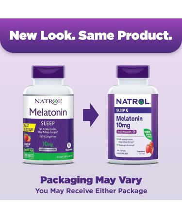 Natrol Melatonin 10mg Fast Dissolve 100ct & Biotin 10000mcg Fast Dissolve 60ct Strawberry Tablets Bundle for Sleep Hair Skin & Nails - Buy Online on GoSupps.com
