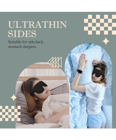 Premium 3D Sleep Mask for Uninterrupted Sleep - 100% Light Blocking Soft & Breathable Blindfold for Travel & Naps - Ideal for Men & Women - Buy Online on GoSupps.com