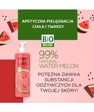Eveline Cosmetics Natural Watermelon Hydrogen Body & Face 400ml - Hydrating Skincare for All Skin Types - International Shipping Available - Buy Online on GoSupps.com