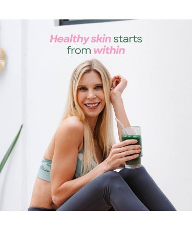 Ami Fitness Glow Greens Powder Collagen with Probiotics Vitamins Digestive Enzymes Superfoods Gut Health Bloating Relief Radiant Skin Natural Glow Spirulina 30 SVG Mango - Buy Online on GoSupps.com