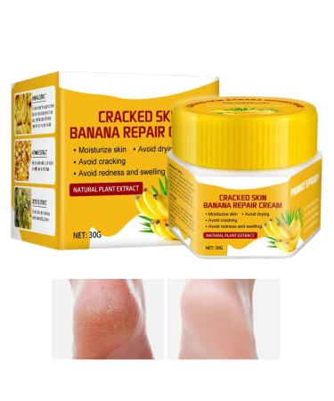 Banana Repair Foot Cream Banana Foot Repair Skin Healing Moisturizer 30 Vitamin E Foot Cream for Cracked Heels and Dry Feet