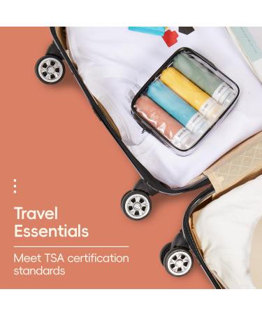 Brovamo Silicone Travel Bottles Set - 4 Leak-Proof 90ml Containers for Shampoo & Toiletries - Portable Travel Organizer - Warm Series Macaron Colors - Buy Online on GoSupps.com