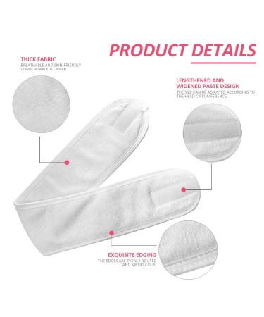 3-Part Adjustable Makeup Headband for Spa & Beauty | Terry Yoga Headband with Self-Adhesive Loop & Hair Ties - Perfect for Facials & Skincare - Buy Online on GoSupps.com