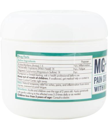 MARS WELLNESS MG+ w/Hemp Pain Cream 4 oz - Magnesium & Arnica Relief for Arthritis, Muscle & Joint Pain - Numbing & Healing Cream for Leg Cramps - 1 Pack - Buy Online on GoSupps.com
