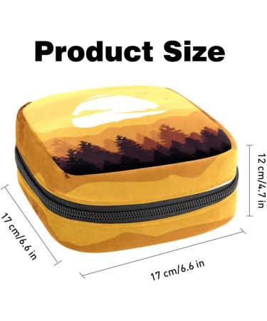 Artistic Unique Sunset Women's Standing Pocket Large Menstrual Cup Cylinder with Zipper & Periodic Inserts | Multi-Colored Bags Panty Liners & Tampons for Girls & Women - Buy Online on GoSupps.com
