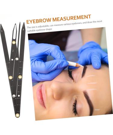 NOLITOY 1pc Second Generation Scale Eyebrow Measuring Eyebrow Positioning Tool Stainless Steel Mold 25x5x0.6cm Black - Buy Online on GoSupps.com